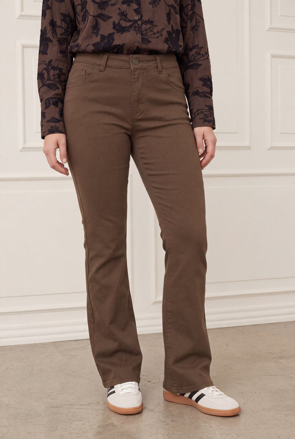 I SAY Toscana Flare Pant Pants 368 Taupe