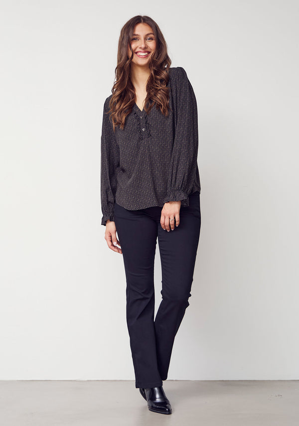 I SAY Toscana Flare Pant Pants 900 Black