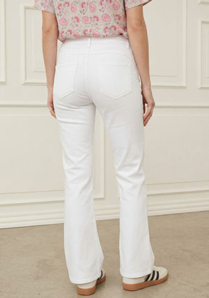 I SAY Verona Twill Flare Pant Pants 100 White