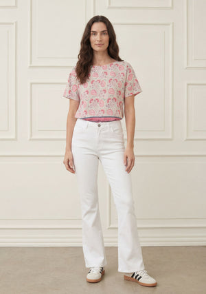 I SAY Verona Twill Flare Pant Pants 100 White