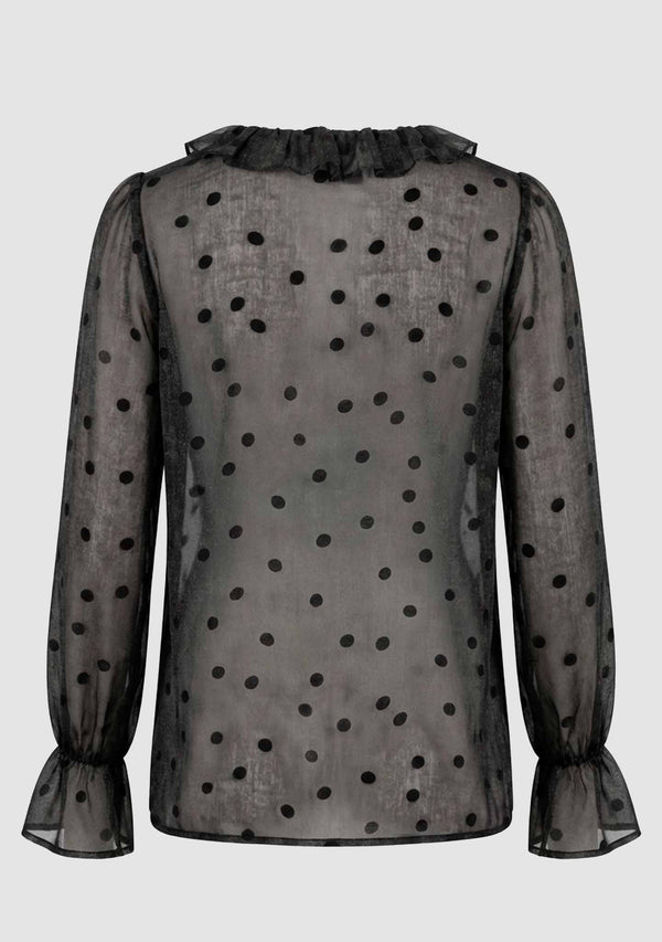 I SAY Vibse Flounce Shirt Shirts 337 Brown dots
