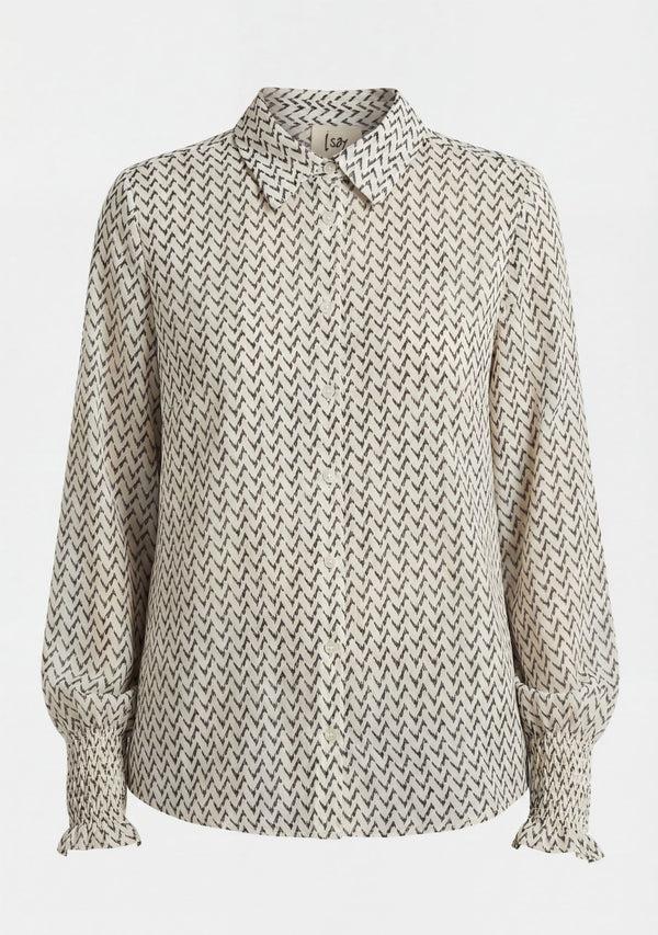 I SAY Vibse Shirt Shirts D36 Black Zig Zag