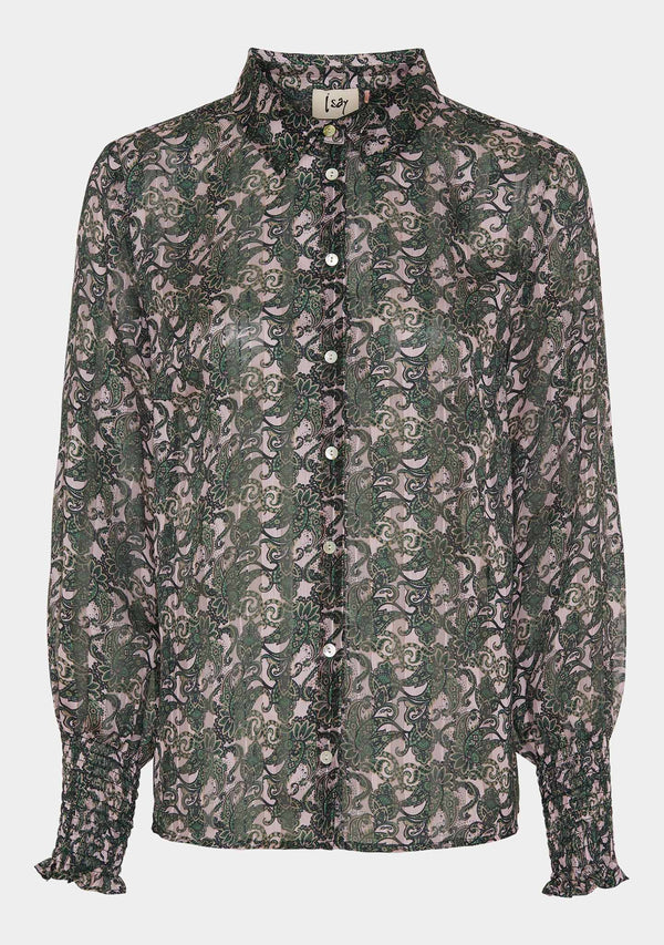 I SAY Vibse Shirt Shirts I31 Green Paisley