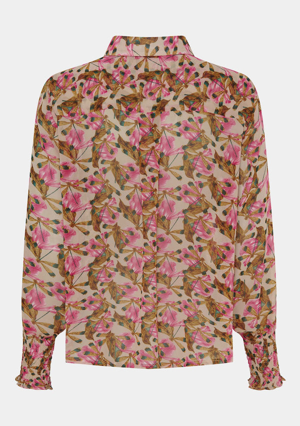 I SAY Vibse Shirt Shirts M20 Pink Leaves