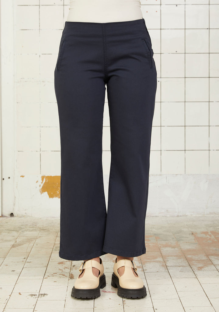 I SAY Isay Wide Leg Pant Pants 640 Navy