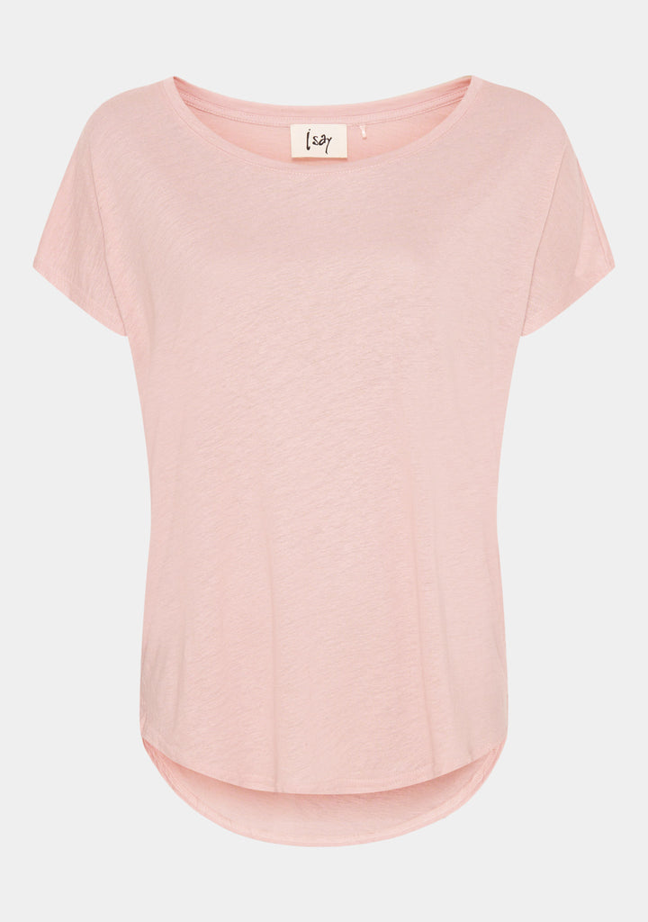 I SAY Tess O-Neck T-Shirt T-Shirts 507 Powder